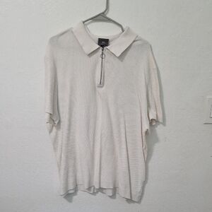 H&M Off-White Slim Fit Polo